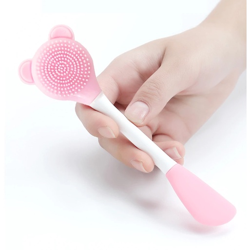 Cọ Quét Mặt Nạ Silicon 2 Trong 1 Có Đầu Rửa Mặt Nạ Tiện Dụng