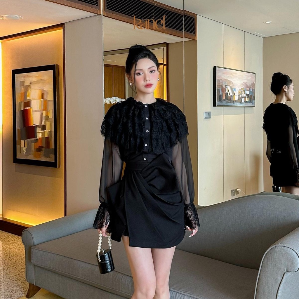 Chân váy KANEL xếp nơ - CV1620