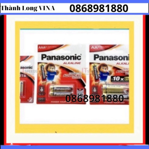 Vỉ Pin 23A, 27A, AA, AAA, Alkaline Panasonic, 1.5V, 12V, Độ Xả Chậm, Chống Rò Rỉ, Không Chảy Nước, Hàng Chính Hãng