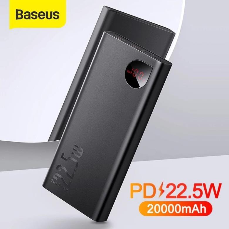 Pin dự phòng sạc nhanh, vỏ kim loại Baseus Adaman Metal Digital Display Quick Charge Power Bank 20000mAh