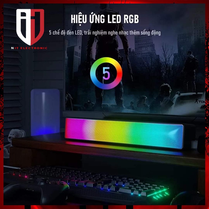 Loa thanh bluetooth ROBOT soundBar RB580 chính hãng loa máy tính laptop led grb bass mạnh