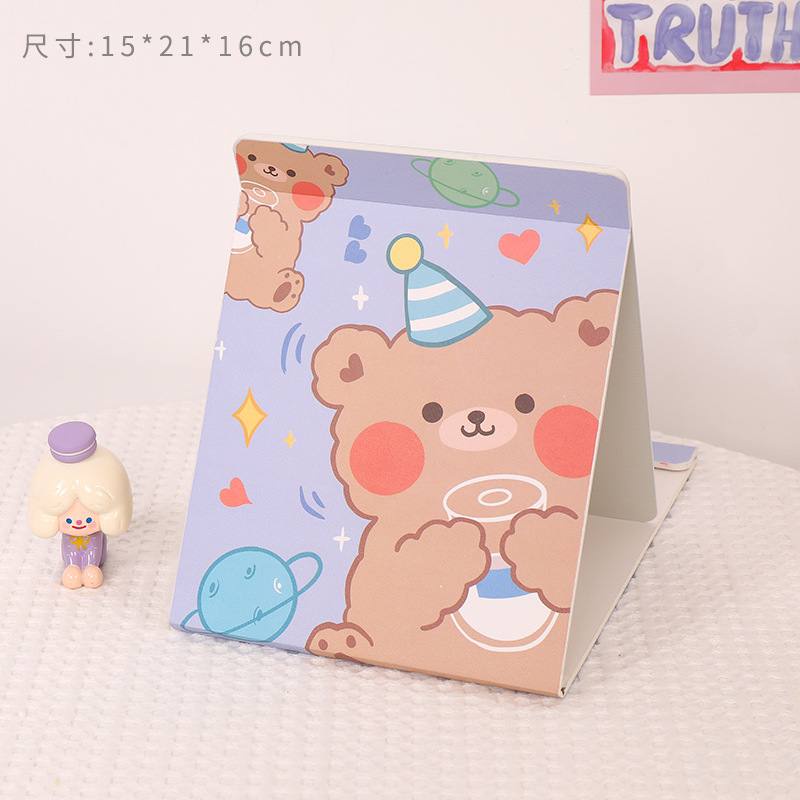 Gương để bàn gấp gọn đáng yêu, gương soi để bàn hoạt hình cute GDB1
