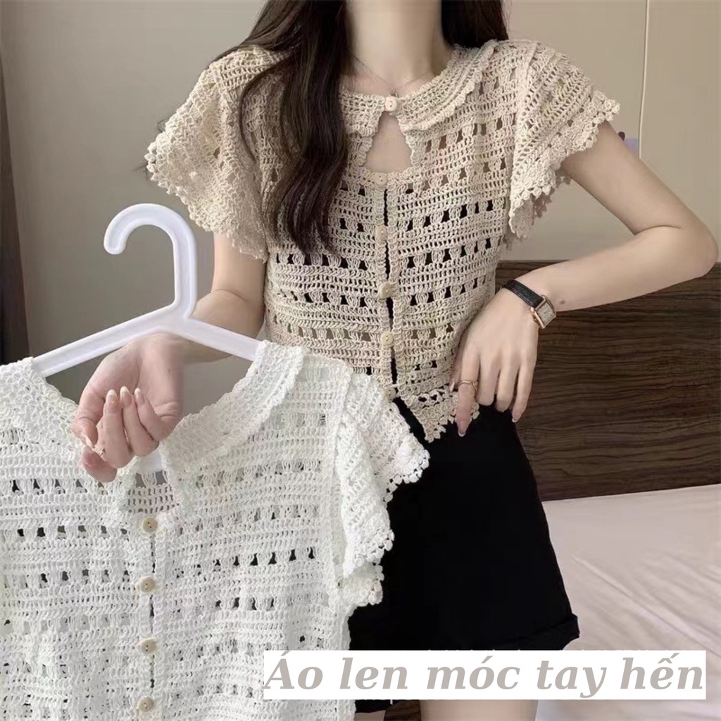 Áo len móc 92WEAR , thiết kế tay bèo độc đáo ALW2064