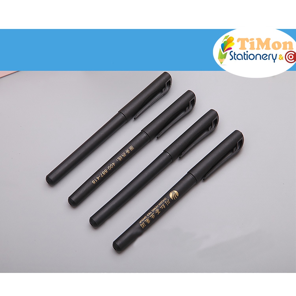 Bút bi có nắp TM stationnery,mực Gel- ngòi 0.5mm - mực đen- mã bút TM02
