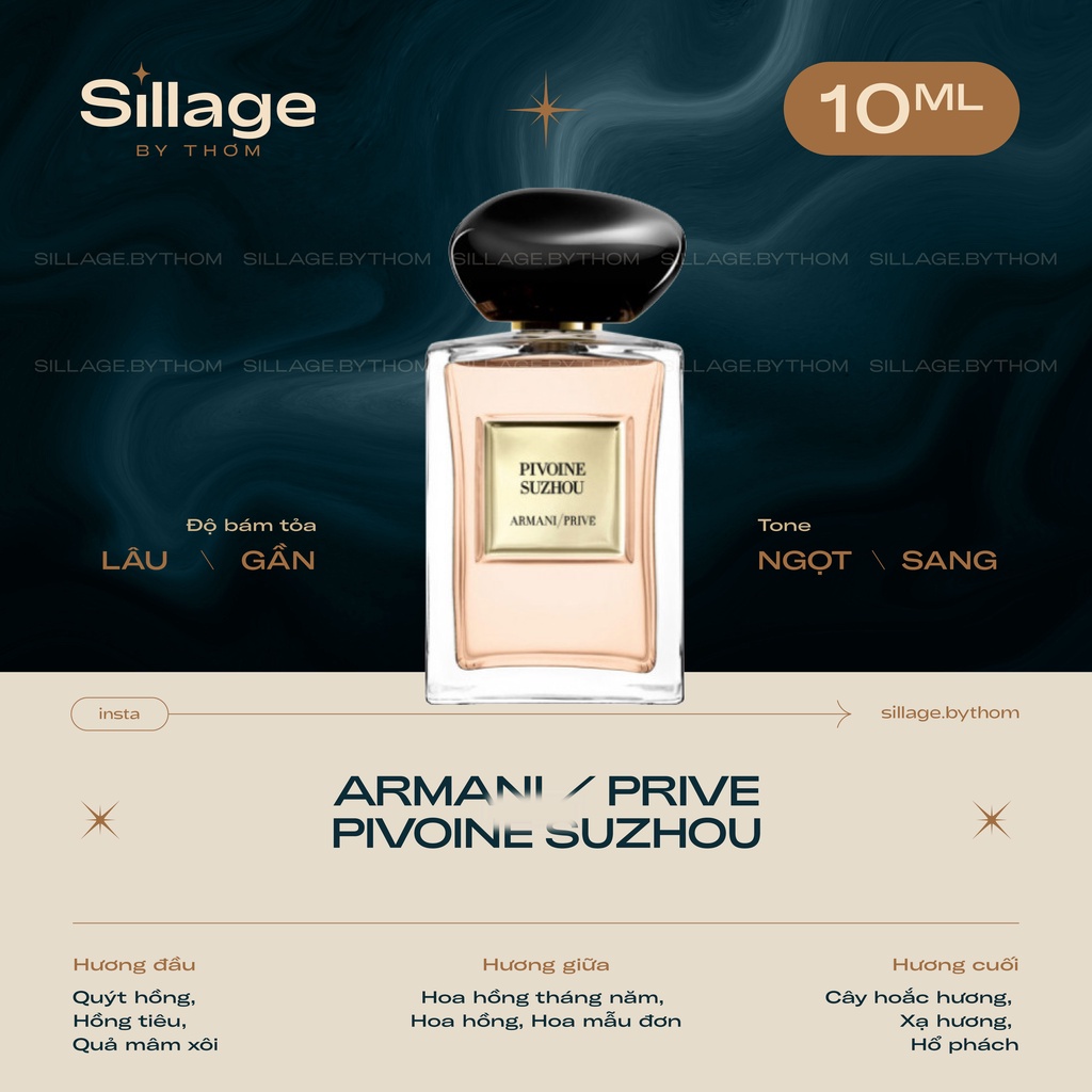 Mẫu thử nước hoa nữ A R M A N I / PRIVE PIVOINE SUZHOU EDT Limited Edition