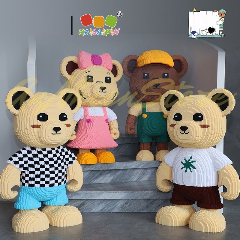 Đồ Chơi Lắp Ráp Lego Gia Đình Gấu Tribe of Teddy Bear, Lego Bearbrick Cỡ Lớn Mẫu Mới Nhất 2023 Cho Bé annhienstore