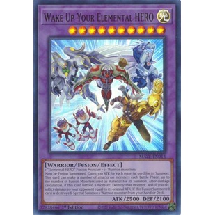 Thẻ Bài Yugioh Wake Up Your Elemental HERO - MAZE-EN014 - Ultra Rare 1st Edition