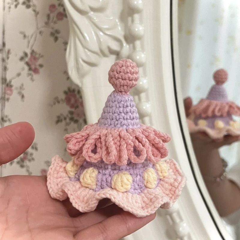 Mũ sinh nhật mini handmade làm bằng len (KÈM ẢNH THẬT)