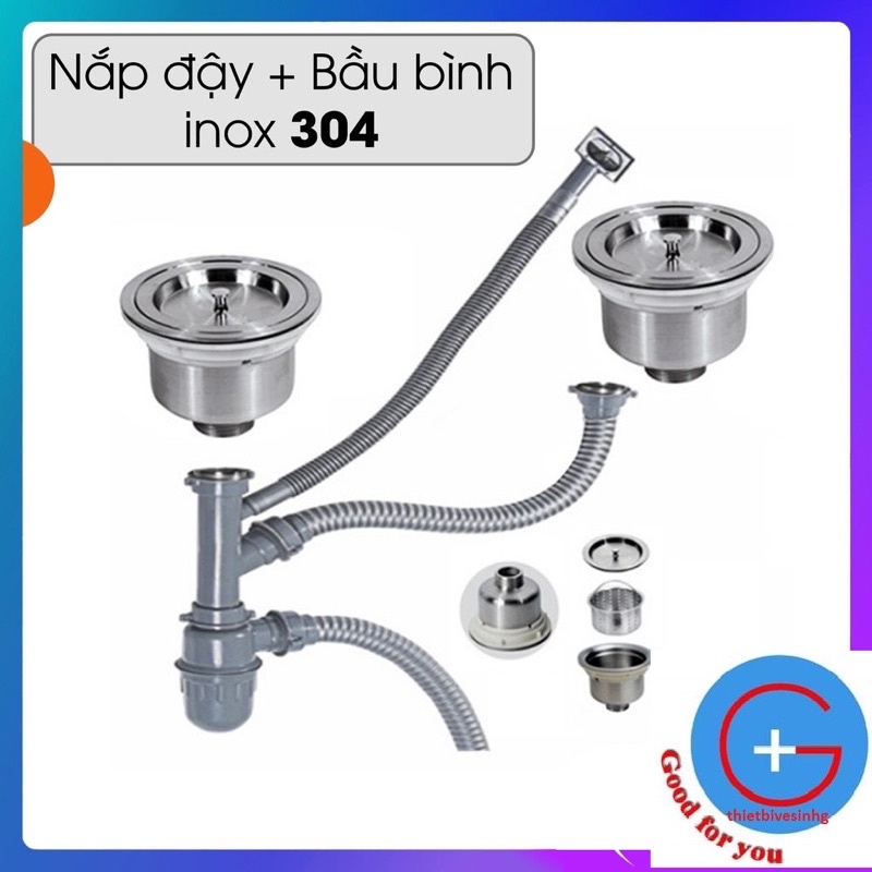Xi Phông Chậu Rửa Bát Đôi Bầu inox