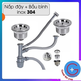 Xi phông chậu rửa bát đôi bầu inox