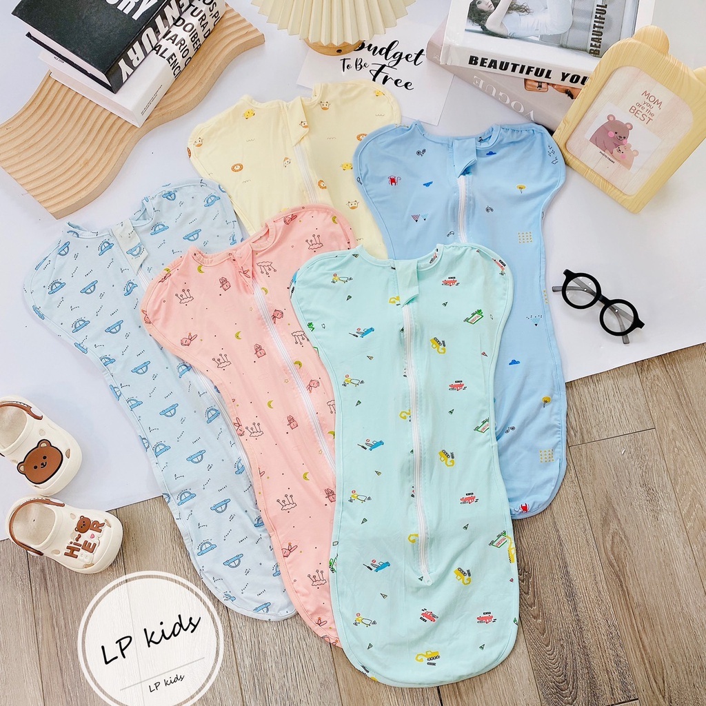 Ủ Chũn Cho Bé, Ủ kén nhộng Chất Thun Lạnh cho bé sơ sinh giúp bé ngủ ngon
