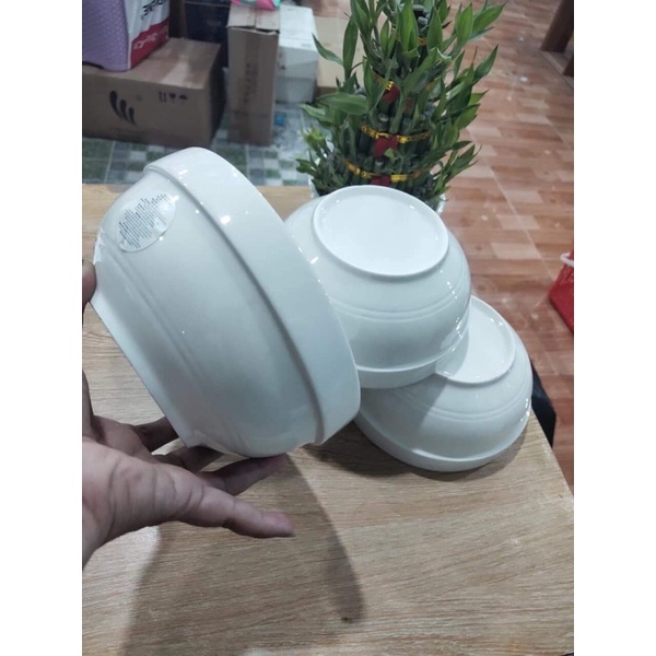 Tô sứ ngấn trắng 18cm