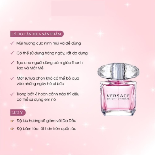 Nước Hoa Nữ Versace Bright Crystal EDP - Hương thơm cuốn hút sang chảnh - Teen_Perfume