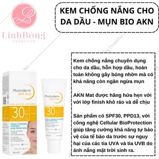 KEM CHỐNG NẮNG CHO DA DẦU - MỤN BIO AKN