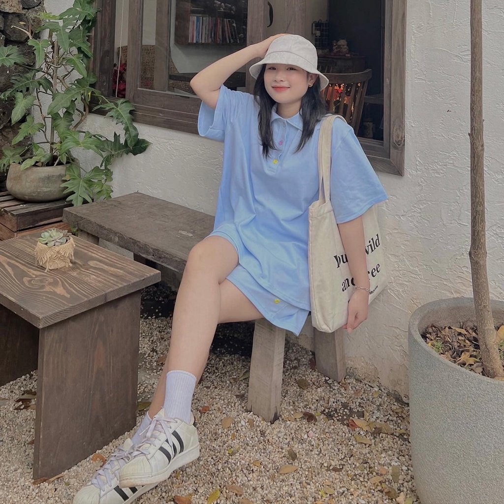 Set Bộ Đi Chơi Nữ JEMCLOSET Áo Polo Quần Short Phong Cách Hàn Quốc Dễ Thương NOAL 8128