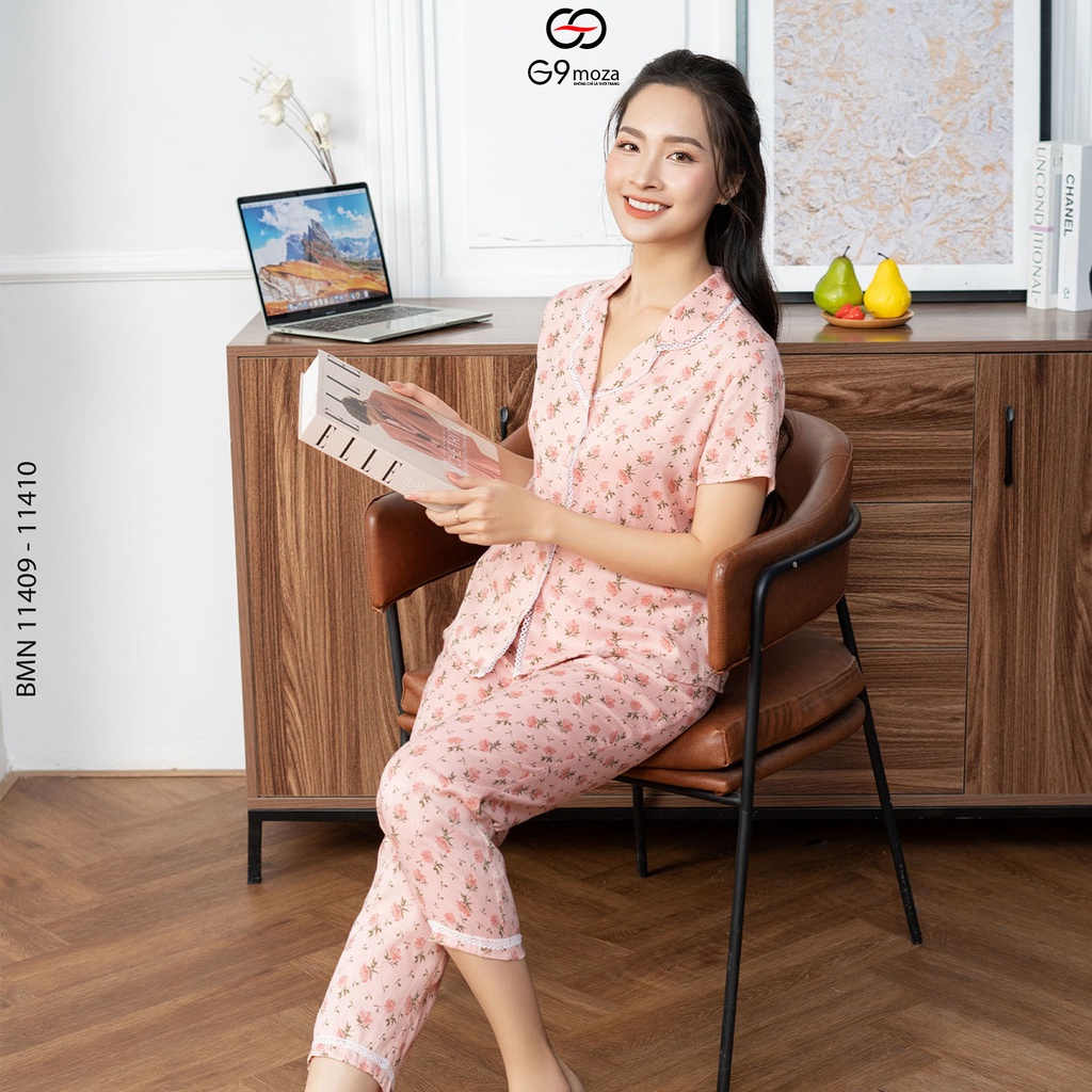 Bộ pijama đồ mặc nhà G9moza 11409-11410 chất kate hàn mềm mịn mát