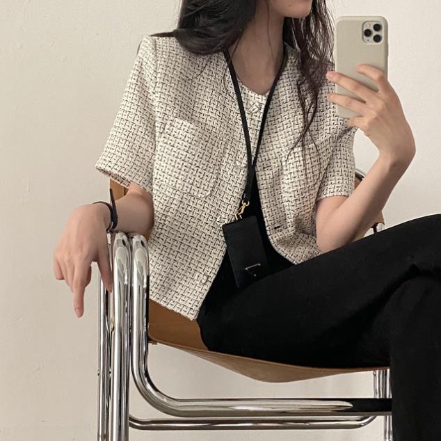 Áo khoác blazer form croptop dáng ngắn phong cách Hàn Quốc thời trang sang trọng cho nữ MA105 | BigBuy360 - bigbuy360.vn