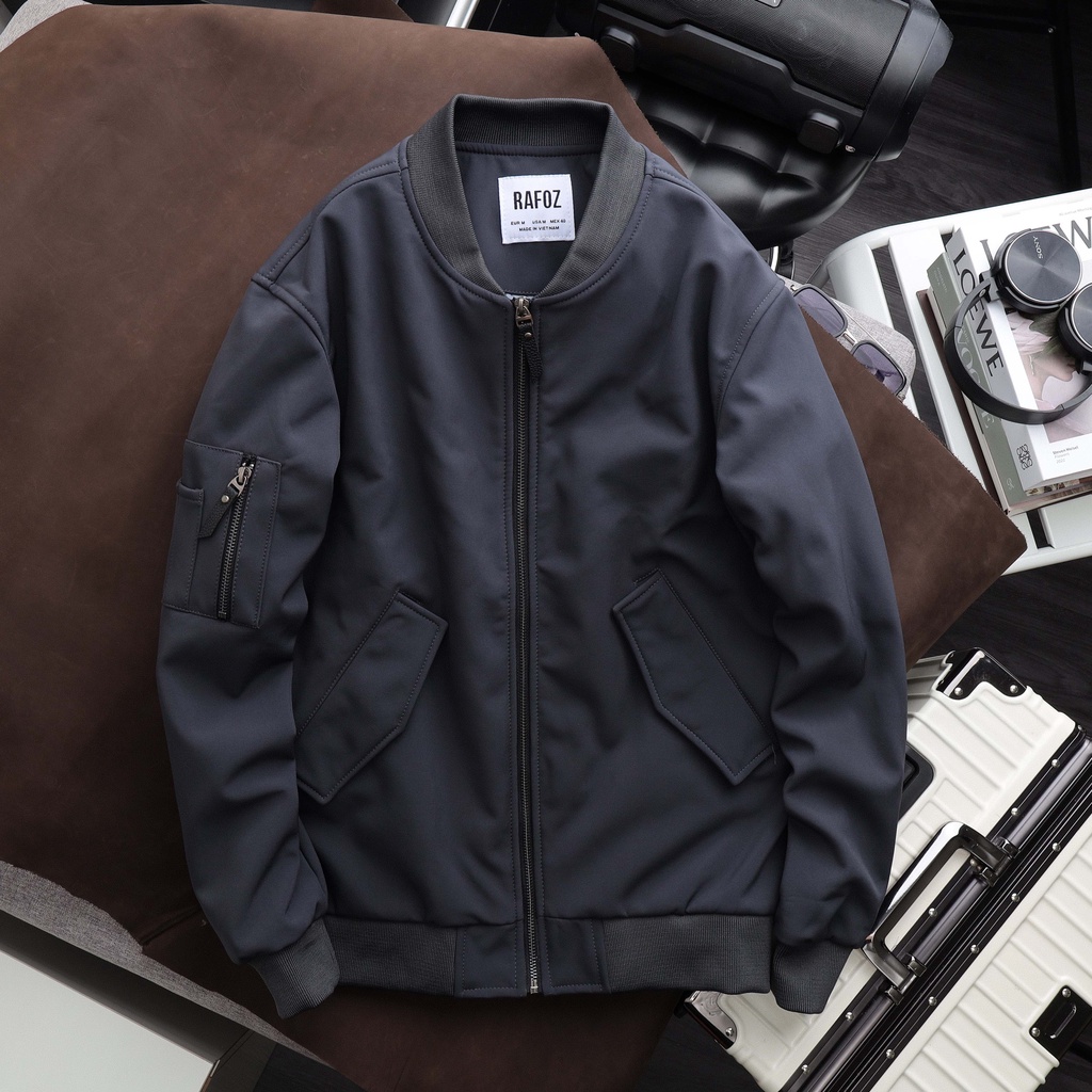 Áo khoác bomber nam RAFOZ basic 3M - 220228 vải dù dày dặn đứng form