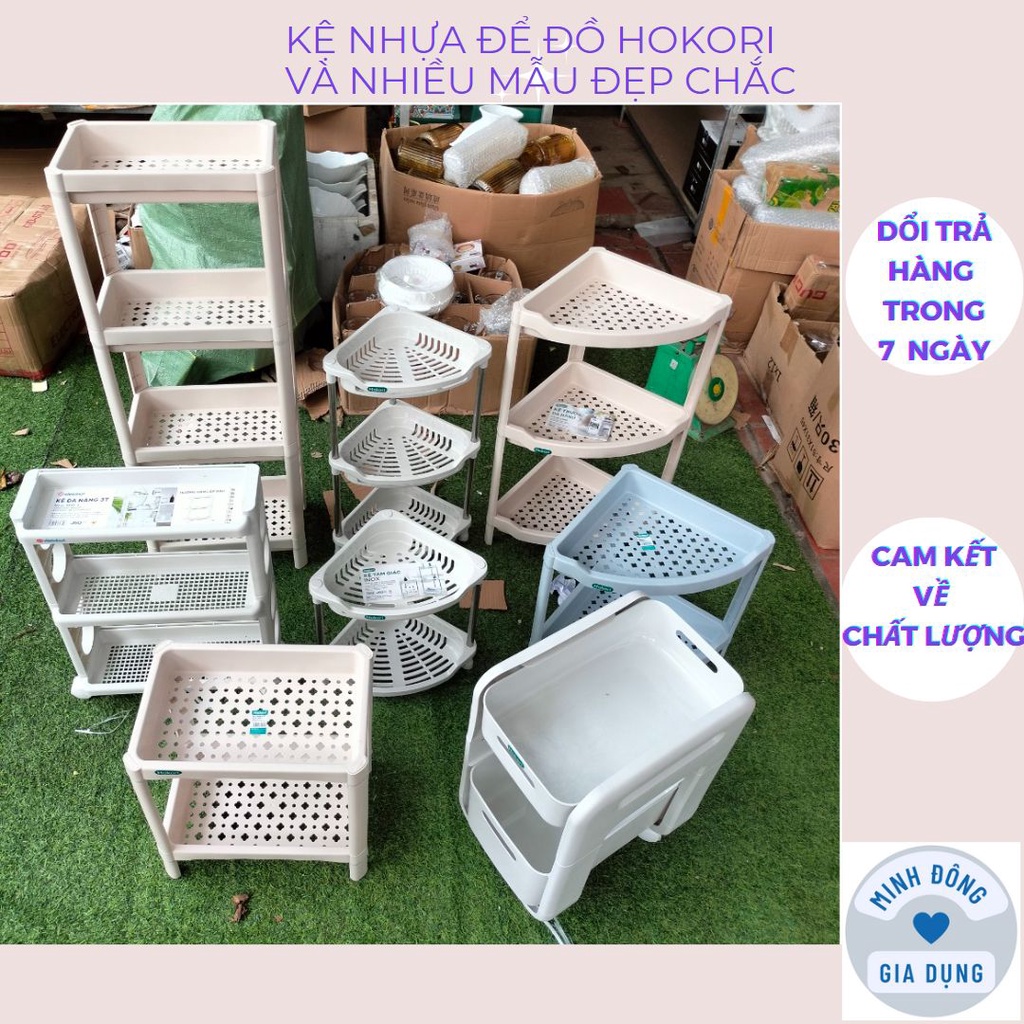 Kệ đựng đồ tam giác thân inox 2 3 tầng nhựa VIỆT NHẬT, Kệ đa năng để đồ đựng gia vị làm giá để đồ phòng tắm nhiều mẫu