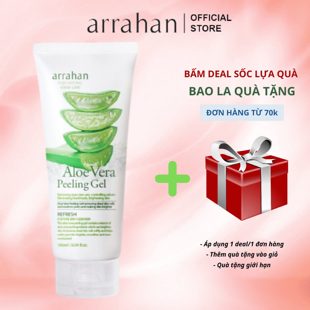Tẩy Da Chết Arrahan Aloe Vera Peeling Gel 180ml