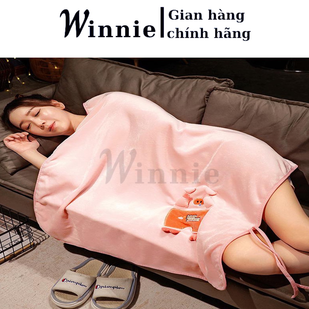 Chăn đắp văn phòng hình thú kiểu dáng dễ thương BINNIECUTE - Kích thưỡc 115x170cm
