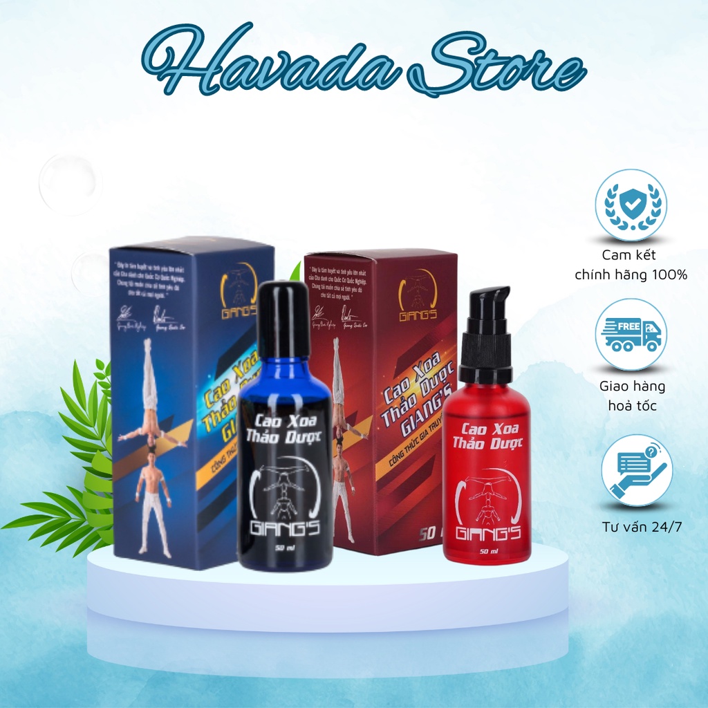 Cao Xoa Bóp Thảo Dược Giangs Giảm Đau Vai Gáy, Dầu Xoa Bóp Gia Truyền Quốc Cơ Quốc Nghiệp 50ml