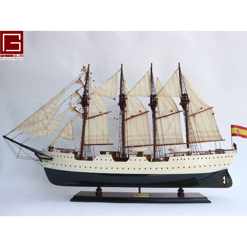 Mô Hình Thuyền Gỗ Mỹ Nghệ Dạng Thuyền Cổ JUAN SEBASTIAN DE ELCANO Chất Lượng Cao Xuất Khẩu (Giá xưởng)