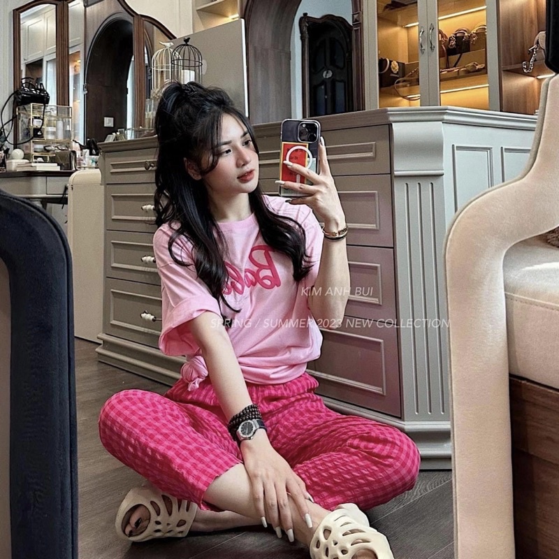 Áo thun chữ Barbie - order Thái