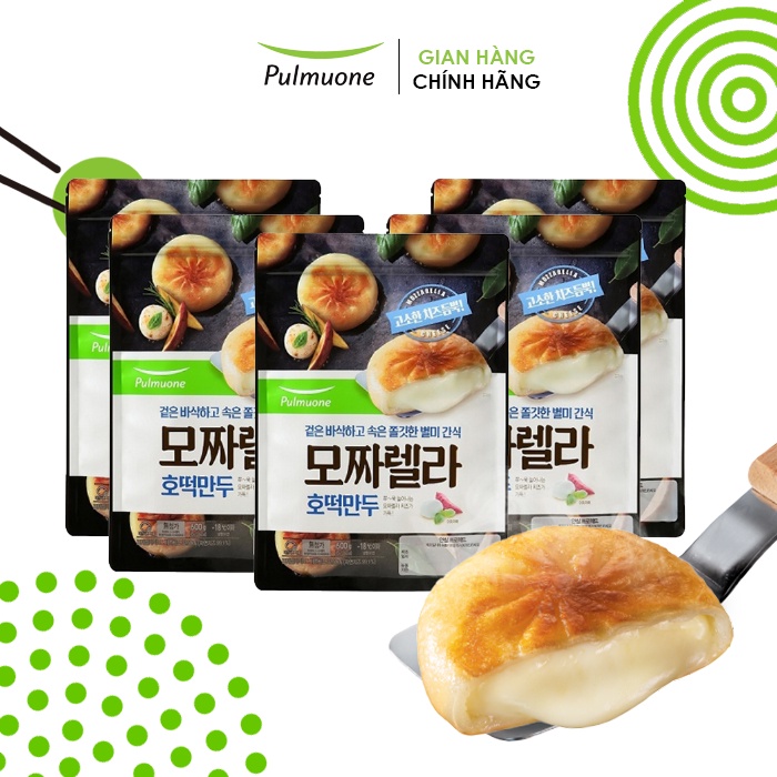 Combo 5 gói Ho-tteok nhân phô mai Mozzarella Pulmuone 600g