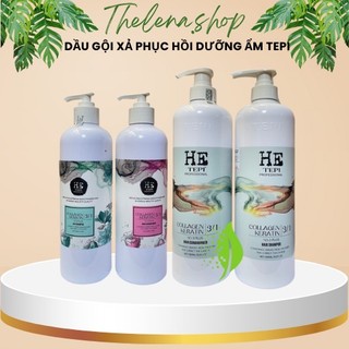 Dầu Gội Xả Keratin HE TEPI Tái Sinh Tóc Hương Nước Hoa 500ml - 1000ml