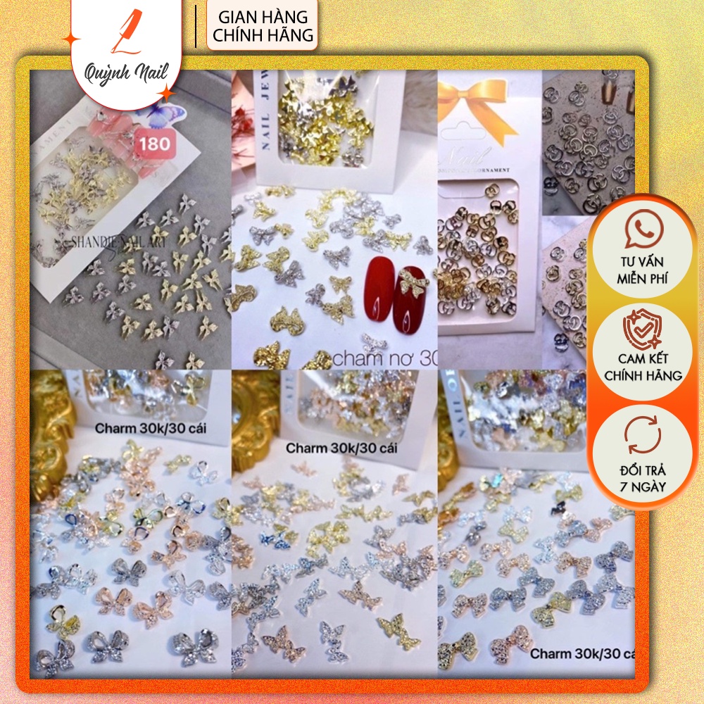 Charm kim loại trang trí móng, charm nail giá rẻ - QN25