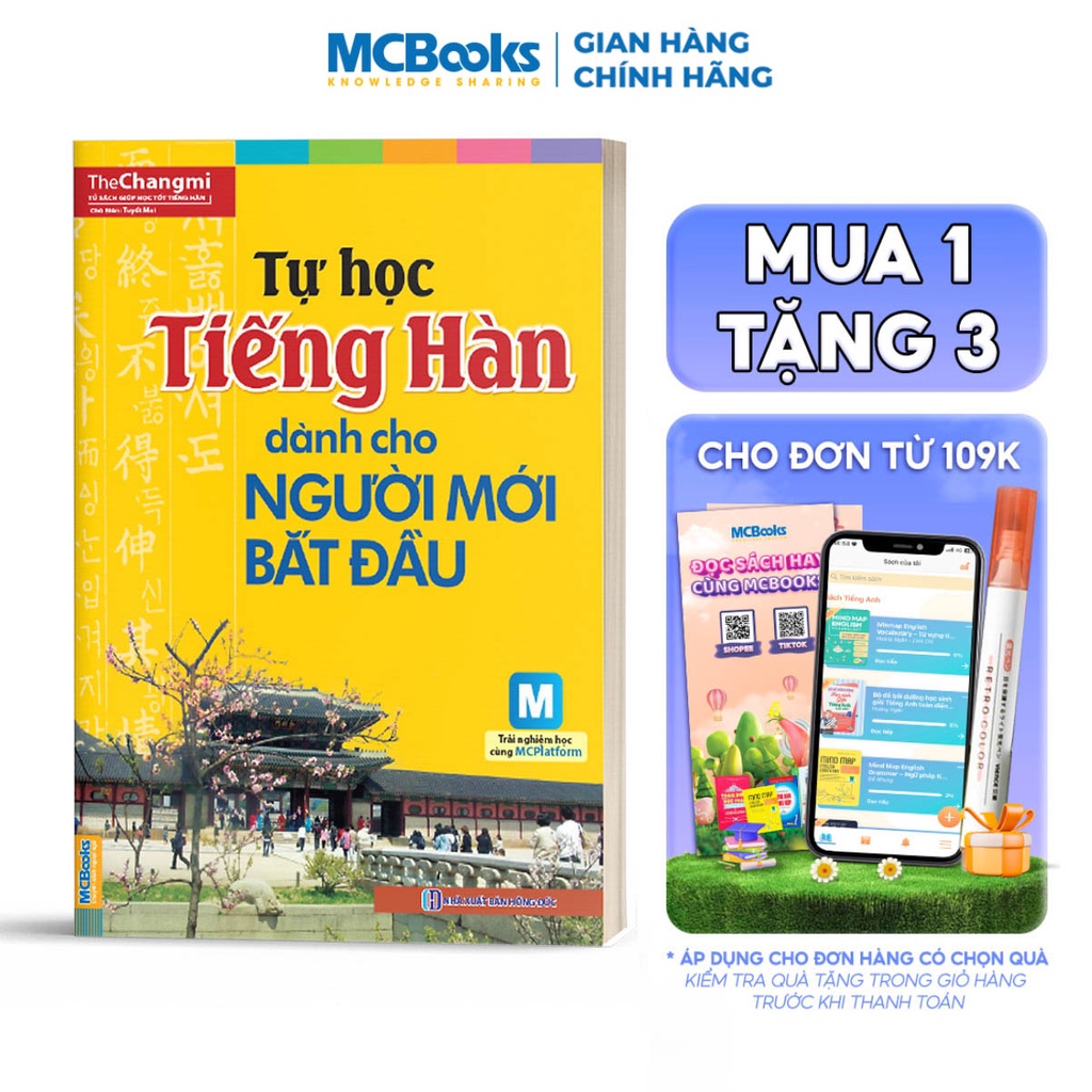 Sách - Tự Học Tiếng Hàn Cho Người Mới Bắt Đầu - Học Kèm App Online