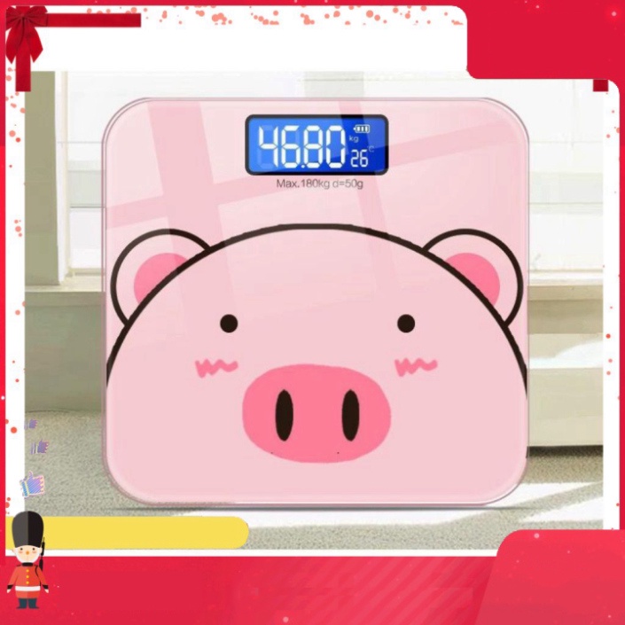 Cân điện tử sức khỏe lợn hồng dễ thương - Cân sức khỏe heo xinh độ chính xác cao