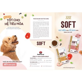 [Túi 1.2kg] Thức Ăn Hạt Mềm ANF Soft Cao Cấp Cho Chó (Vị Cá Hồi / Vị Gà) Hỗ Trợ Tiêu Hóa, Đẹp Lông
