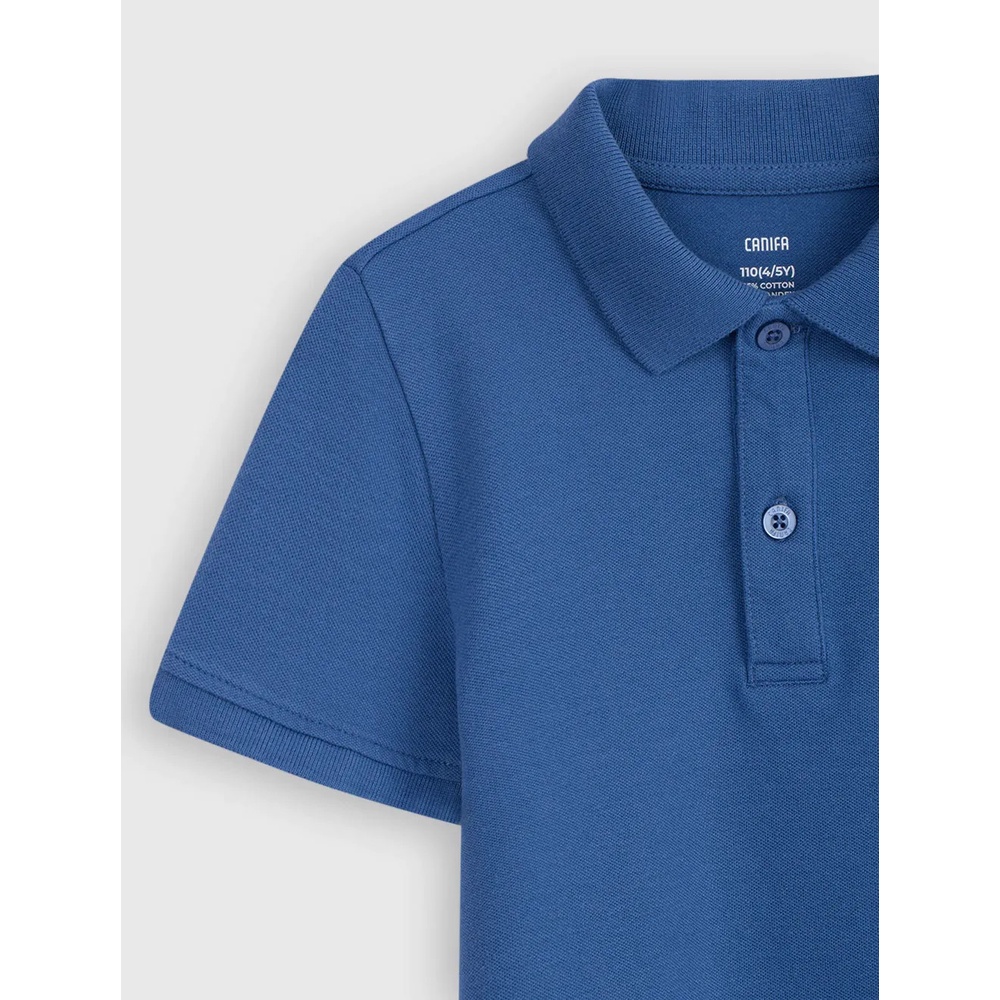 CANIFA Áo Polo Bé Trai Màu Xanh Dương