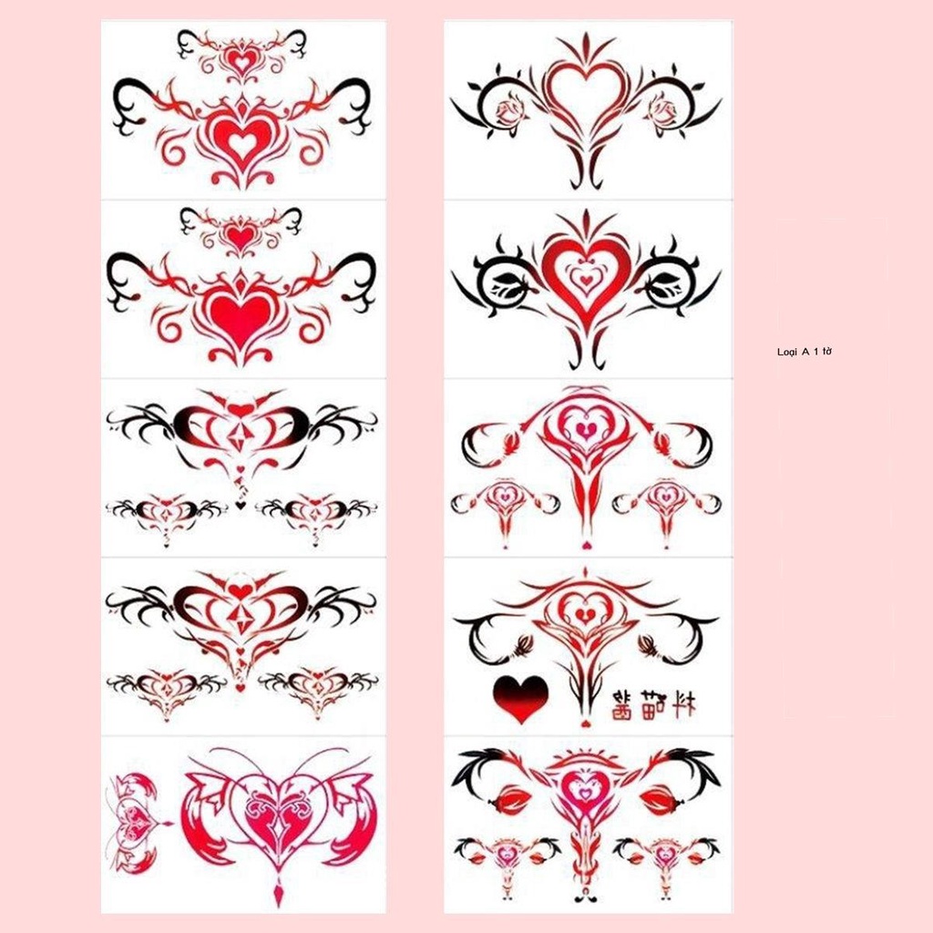 Succubus Mark Hình Dán Xăm Nữ Mắt Cá Chân Ngực Bụng Dưới Đùi Gợi Cảm Tư Người Lớn Bán Vĩnh Viễn Dạ Quang