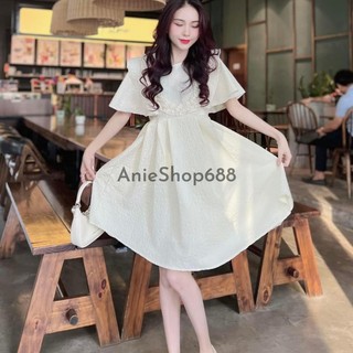 Váy Đầm Babydoll Cánh Tiên Bèo Ngực Dáng Ngắn, Váy Gấm Hoa Nổi Tay Tiên Dáng Xòe ULZZANG hàn quốc bao đẹp ANIESHOP688