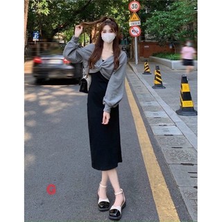 Sét váy 2 món xoắn ôm body ❤️