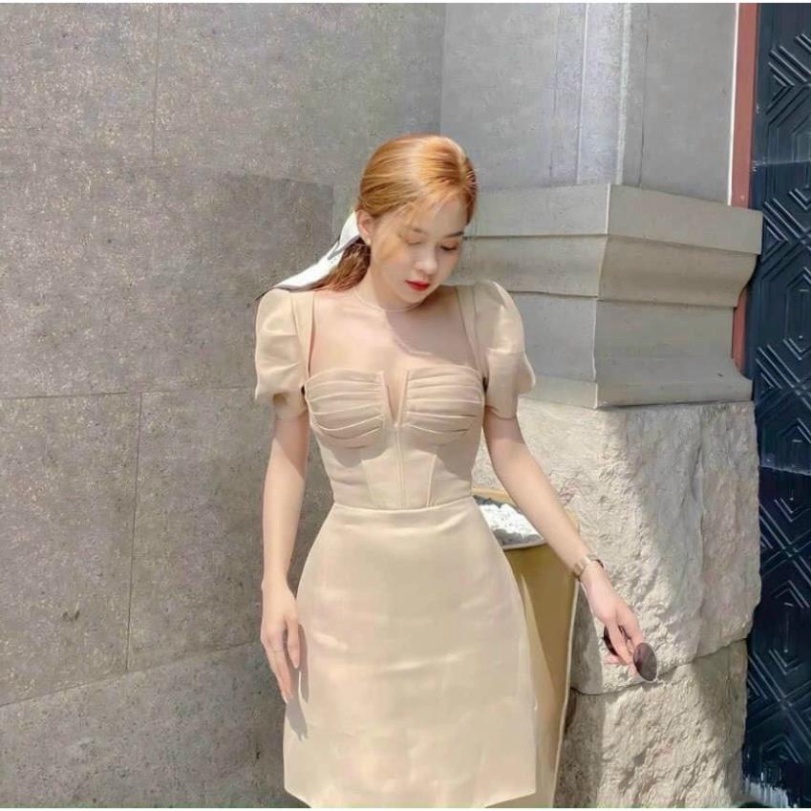 (Fom: <55kg) Đầm Nude Cổ Vuông Váy Công Chúa Nữ Tính, Đầm Công Chúa, Dự Tiệc, Thường Ngày, Ăn Cưới, Dã Ngoại JL31 | BigBuy360 - bigbuy360.vn