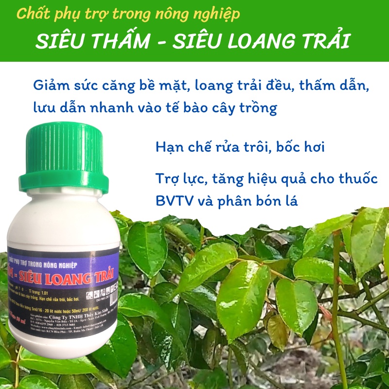 Siêu Thấm - Siêu Loang Trải, Siêu Bám Dính - Chai 50ml đậm đặc gấp 2 lần
