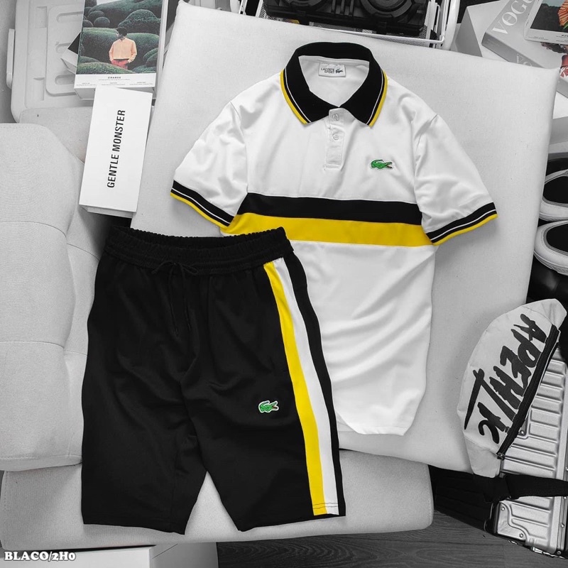 Bộ Quần Áo Thể Thao Nam Lacoste SPORT Vintage Colorblock Breathable