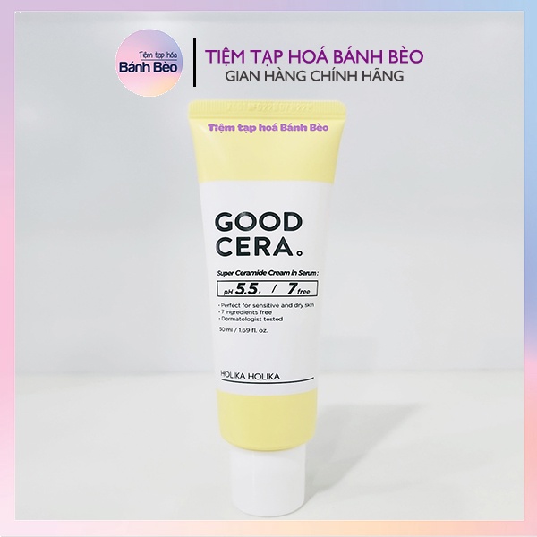 Kem dưỡng ẩm phục hồi sáng mịn lão hoá Holika Holika Good Cera Super Ceramide Cream in Serum 50ml