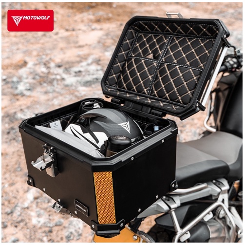 Thùng nhôm xe máy - Thùng nhôm MOTOWOLF gắn hông xe máy chính hãng 35-45-50L Đựng Đồ gắn mọi loại baga