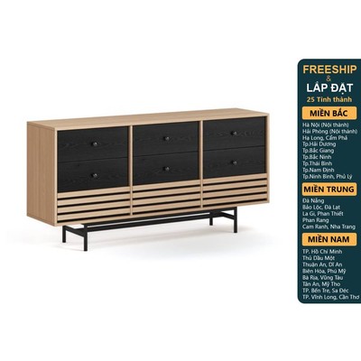 CHOCHU, Tủ lưu trữ, Tủ đựng đồ DRA_346, 160x40x78cm, tủ gỗ Scandi Home