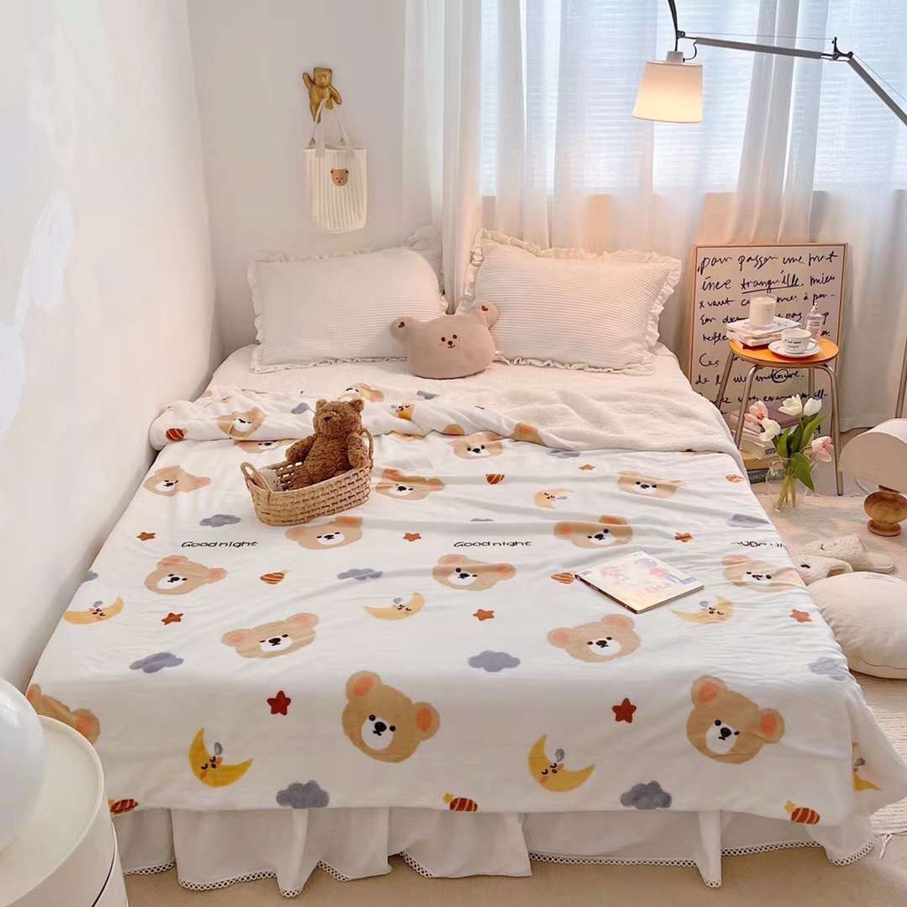 Chăn lông cừu tuyết sữa VIE HOME - Bedding kích thước 2mx2m3 êm mềm thấm hút nhiều mẫu 3D đẹp mắt