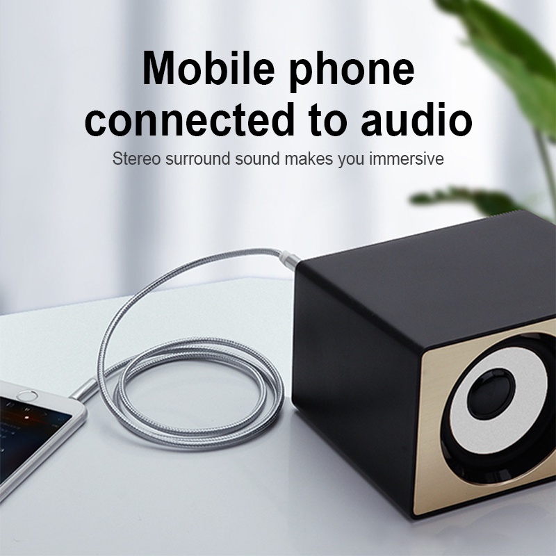 Dây AUX Kết Nối Loa 2 đầu 3.5mm, Jack dành cho audio kết nối âm thanh laptop, điện thoại