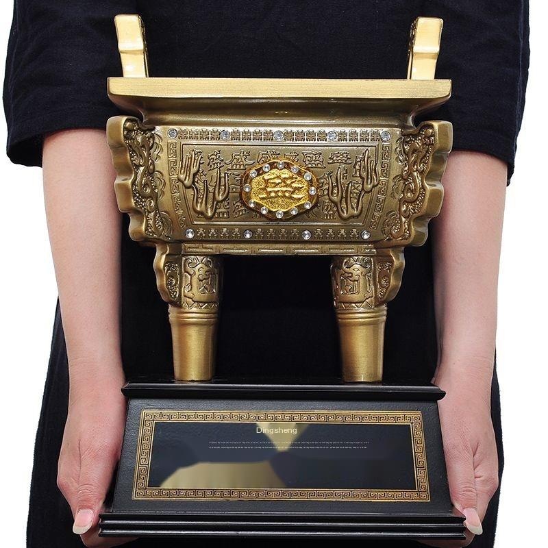 Thời Hoàng Kim Qianqiu Ding Vật Trang Trí Phong Thủy Phòng Khách Vật Trang Trí May Mắn Văn Phòng Lớn Máy T