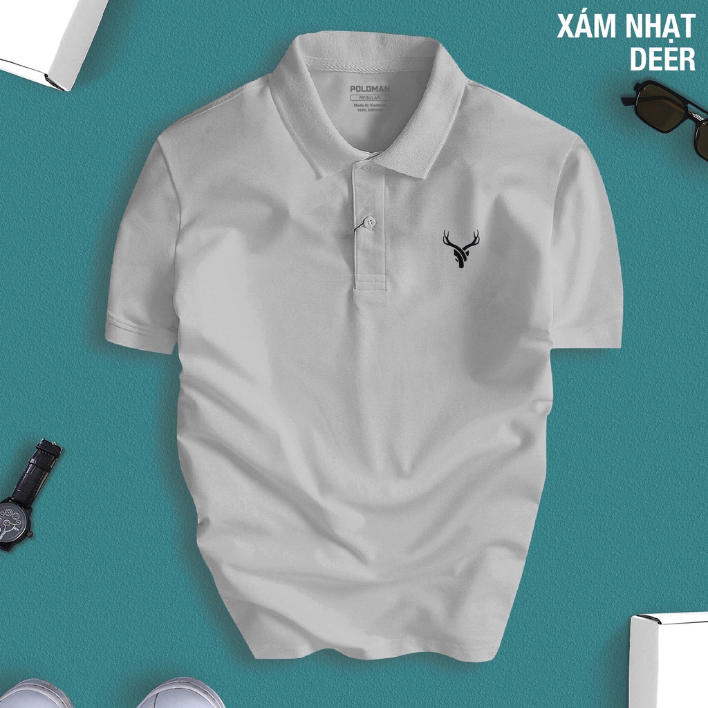 Áo polo nam nữ Hưu sao DEER nhiều màu lịch lãm tinh tế cuốn hút
