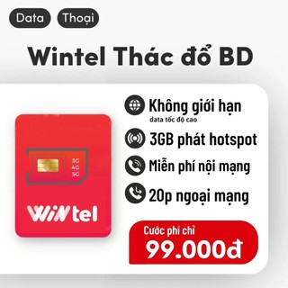 Sim data 4g Wintel win60, win69 Thác đổ Không Giới Hạn Data Siêu Sim Data sử dụng data không giới hạn trên mobile