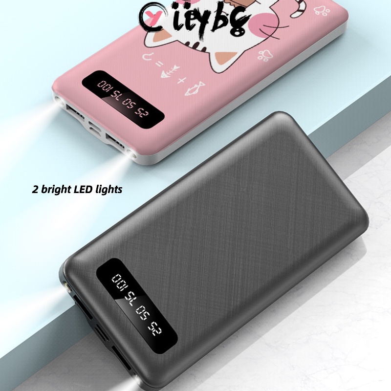 Pin Sạc Dự Phòng 10000mAh Màn Hình LED Mini Có Chức Năng Sạc Dự Phòng Cho iPhone / Android